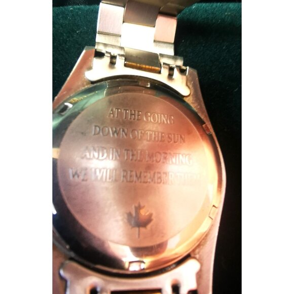 Watch Canadian Lest We Forget Commemorative Stainless Steel Vintage Limited Ed. - Picture 6 of 9